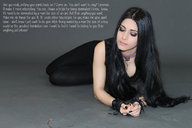 gentle collage micro black_hair long_hair story shrunken_man floor manicure looking_at_tiny smallestpet mahafsoun