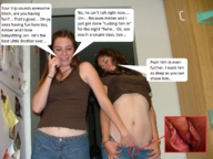 collage insertion pussy jeans navel phone shrunken_man incest