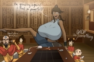 breasts drawing growth giantess color huge_breasts brunette mini_giantess parody dark_skin avatar korra