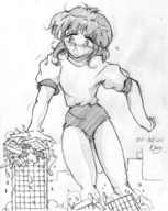 drawing giantess mega destruction anime gym_uniform lineart gerald_nog