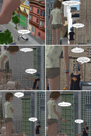 growth giantess city comic handheld multiple_giantesses barefoot blue_hair brunette multiple_sizes giantesses digital_render life_is_strange tpl8