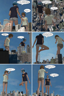 growth giantess city mega comic barefoot blue_hair brunette giantesses digital_render life_is_strange tpl8