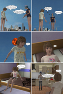 growth giantess city mega comic barefoot blue_hair brunette jets giantesses digital_render life_is_strange tpl8