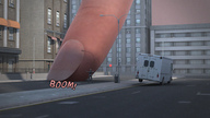 giantess nude city giant brunette finger_crush digital_render giant_finger kosmita