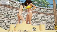 swimsuit beach multiple_giantesses sand cruel giantesses multiple_tinys