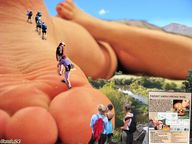 giantess collage feet mega barefoot lying_down walking mountains body_exploration nature on_sole shrunken_dc