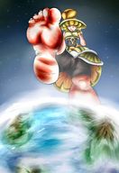 drawing giantess pokemon feet earth color walking cosmic_giantess nita