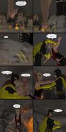 giantess city comic destruction barefoot gloves red_hair harley_quinn twintails foot_crush fighting giantesses mask batgirl costume cape belt digital_render dc_comics gotham_city gotham