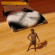 comic barefoot bed story shrunken_man standing looking_up source_needed drawer digital_render loincloth openhighhat