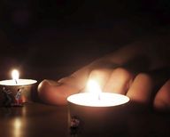 giantess feet shrunken_woman hiding candles