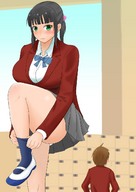 giantess blushing clothed shrunken_man changing_room