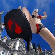 giantess swimsuit destruction high_heels blood fire point_of_view imminent_crush