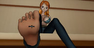 giantess feet large_breasts trapped taped_down digital_render
