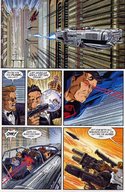 drawing manga city comic black_hair gun buildings brunette bottle shrunken_woman superman lois_lane rocket dialogue dc_comics heat_vision flask