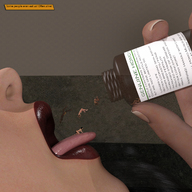 vore tongue story shrunken_people open_mouth red_lips digital_render openhighhat