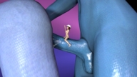 alien penis sex blue_skin shrunken_woman on_penis digital_render mass_effect liara asari femshep