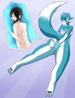 drawing pussy furry tail anthro color smiling anal_insertion shrunken_man internal_view spreading