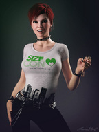 handheld shrunken_woman manicure looking_at_viewer sorenzer0 digital_render sizecon sizecon-promo
