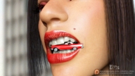 giantess vore teeth brunette biting scared lips animation emi digital_render classic_car