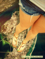 giantess collage feet giga toes sandals shorts