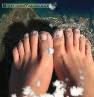 giantess collage feet giga mega toes sand
