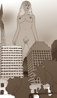 breasts drawing giantess nude pussy city mega blonde monochrome pubic_hair looking_down skyscraper hairy san_francisco source_needed transamerica_pyramid