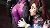 butt brunette shrunken_man stuck_to_butt looking_at_tiny digital_render overwatch widowmaker d.va anestusan hana_song