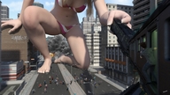 breasts giantess feet city swimsuit destruction toes rampage digital_render kosm1ta