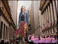 giantess collage city buildings brunette sunglasses streets giantessbuster209 gillian_anderson