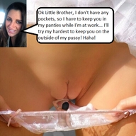 gentle collage pussy panties shrunken_man naked_man dialogue panty_entrapment incest