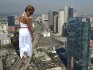 giantess collage city destruction barefoot foot_crush looking_down foot_print sunglasses vehicles mick_78 tattoo raised_foot