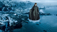 breasts giantess collage water ocean buildings red_hair looking_down mountains snow boats winter game_of_thrones mundo sansa_stark