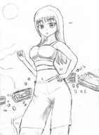 drawing giantess monochrome sketch mybrute elbruto