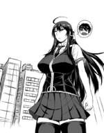 drawing giantess manga monochrome ayaka_kagari honoka_takamiya witchcraft_works