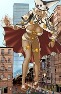 drawing giantess city color destruction handheld blood foot_crush running looking_down hand_crush giantessfan crowds
