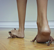 nude feet barefoot domination shrunken_men foot_crush cruel pedicure pain digital_render wood_floors