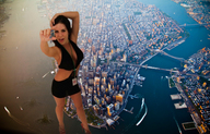giantess collage city mega cleavage giantess_katelyn new_york_city captain_rand size_con