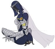 drawing giantess color butt armor butt_crush sitting trapped dark_souls veil dancer_of_the_boreal_valley dark_souls_3 methados