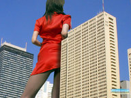 giantess collage city long_hair buildings dress nylons yukikaze