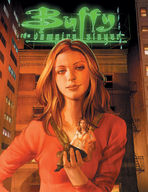 drawing gentle giantess city blonde color long_hair clothed handheld buildings night looking_at_viewer buffy_the_vampire_slayer neon_sign