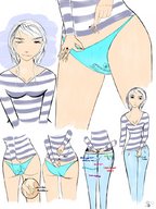 drawing giantess pussy panties comic color butt clothed anal_insertion multiple_victims panty_entrapment