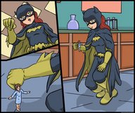 drawing gentle comic color handheld gloves red_hair boots batgirl cape belt pinched dc_comics xentain barbara_gordon