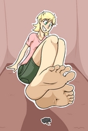 drawing giantess feet blonde color toes domination shrunken teasing jj-psychotic