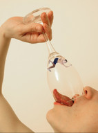 collage tongue mouth unknown_artist glass shrunken_man imminent_vore wine_glass