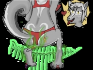 drawing giantess furry wolf anthro color butt swimsuit anal lizard foot_crush fart shrunken_people gas shepherd captaincoon