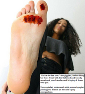 crush collage feet barefoot blood shrunken_men foot_crush cruel point_of_view blackneptune