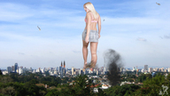 collage mega blonde destruction barefoot helicopter fire legs skyscraper smoke sky jenni_czech marcrtr