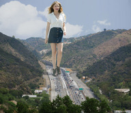 giantess collage blonde skirt traffic helicopter wonderslug boots legs walking mountains highway sky vehicle_crush halston_sage 405_freeway