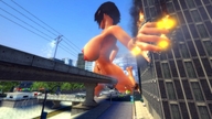 breasts giantess nude city black_hair destruction huge_breasts train looking_back digital_render telehypnotic