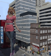 giantess city blonde pigtails runswithferrets crowds digital_render